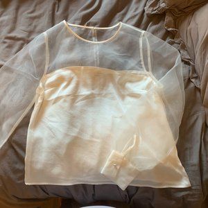 COPY - Express size L mesh long sleeve blouse